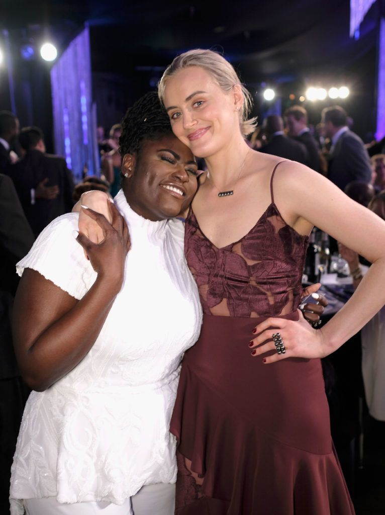 LOS ANGELES, CA - JANUARY 29:  Actors Danielle Brooks (L) and Taylor Schilling pose during The 23rd Annual Screen Actors Guild Awards at The Shrine Auditorium on January 29, 2017 in Los Angeles, California. 26592_009  (Photo by Dimitrios Kambouris/Getty Images for TNT)
