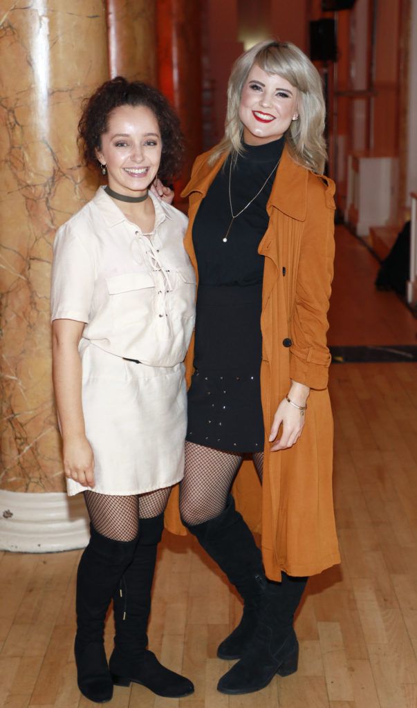 Aine Bannon and Holly Williams at the Debenhams 2017 Spring Summer Showcase at the Pillar Room-photo Kieran Harnett