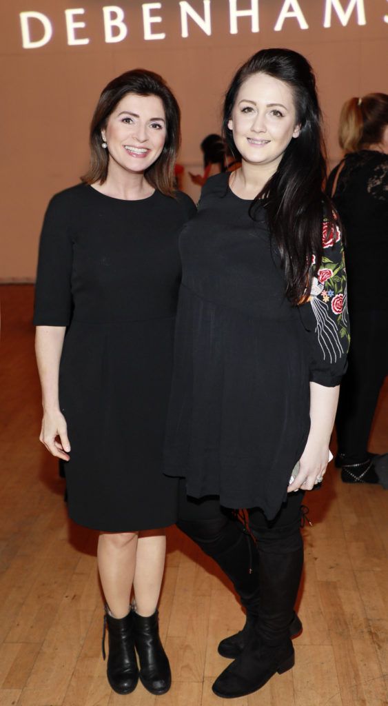 Colette and Emma Fitzpatrick at the Debenhams 2017 Spring Summer Showcase at the Pillar Room-photo Kieran Harnett