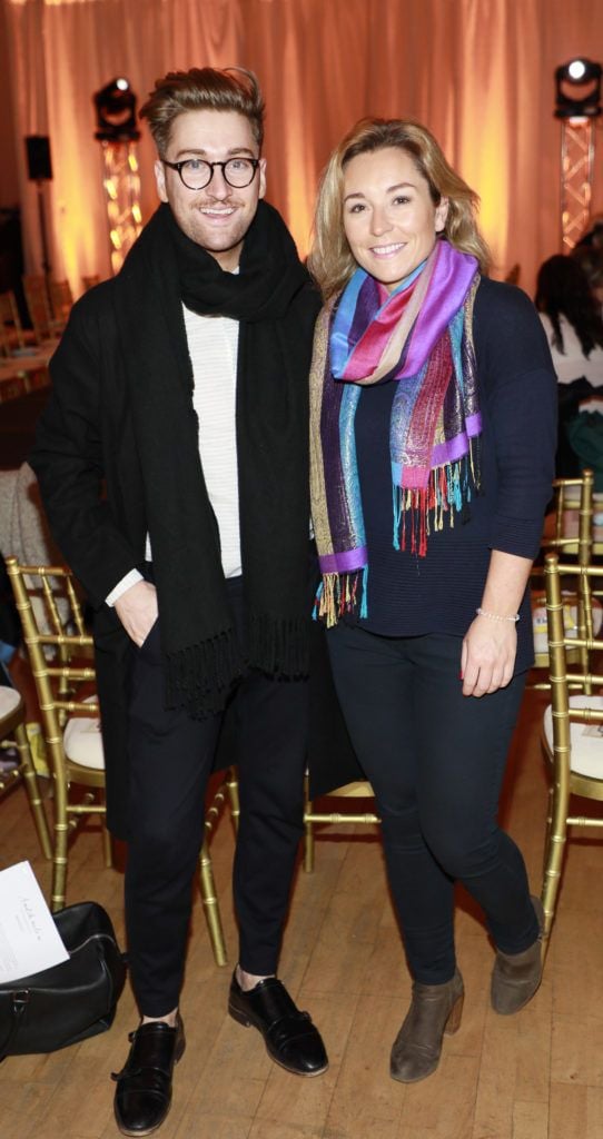 Rob Kenny and Abigail England at the Debenhams 2017 Spring Summer Showcase at the Pillar Room-photo Kieran Harnett