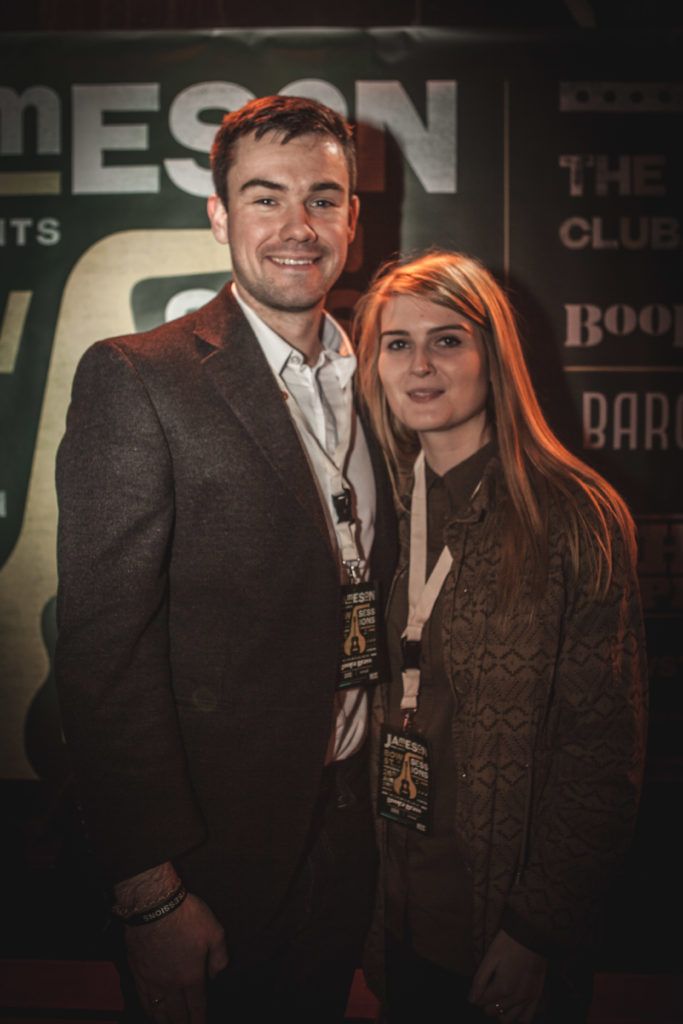 Andrew Finn and Lara Sutton at the Jameson Bow St Sessions with Booka Brass, Barq and Soulé at the Sugar Club. Photos by Derek Kennedy.