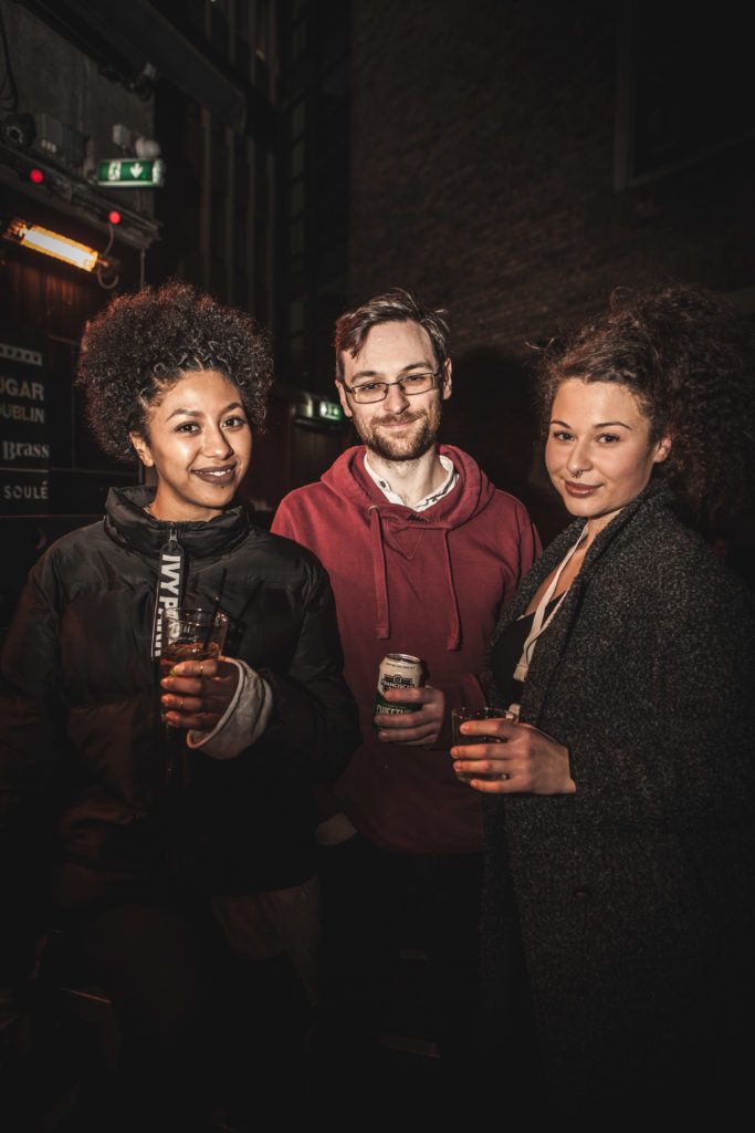 Emma Karen Paul Brennan and Leah Kavanagh at the Jameson Bow St Sessions with Booka Brass, Barq and Soulé at the Sugar Club. Photos by Derek Kennedy.