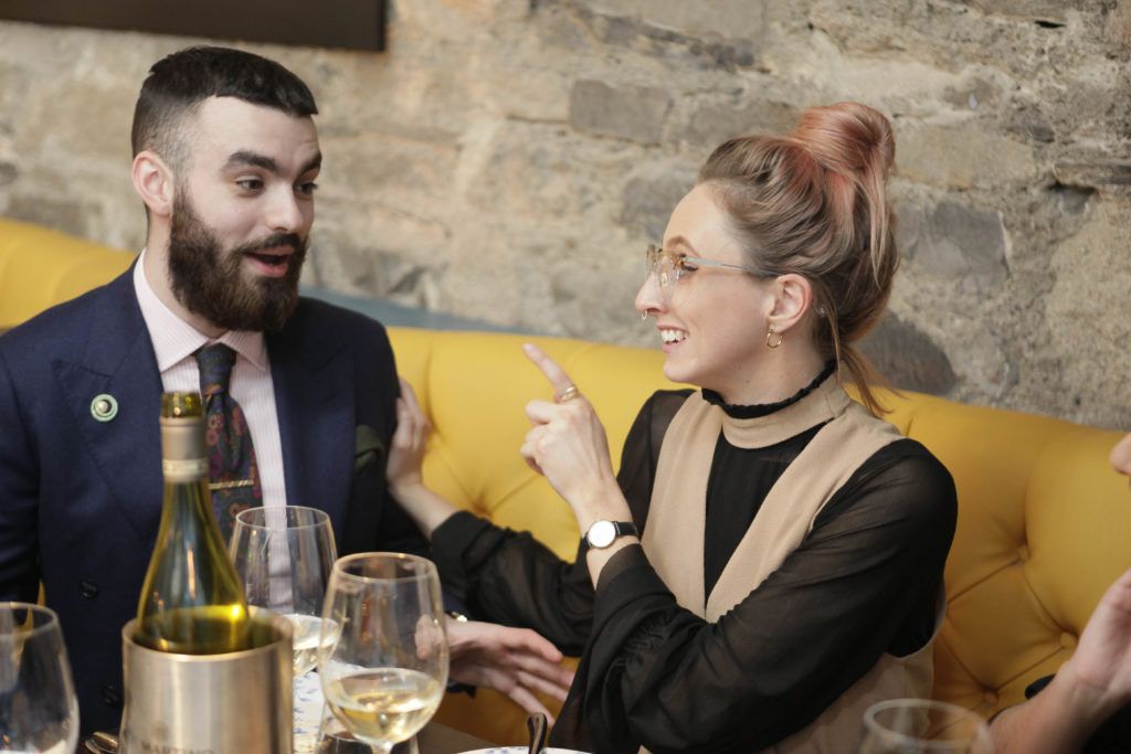 Jake Mc Cabe and Niamh O'Donoghue at the launch night of Bagots Hutton Restaurant at 6 Upper Ormond Quay, Dublin. Photo by Daragh McDonagh