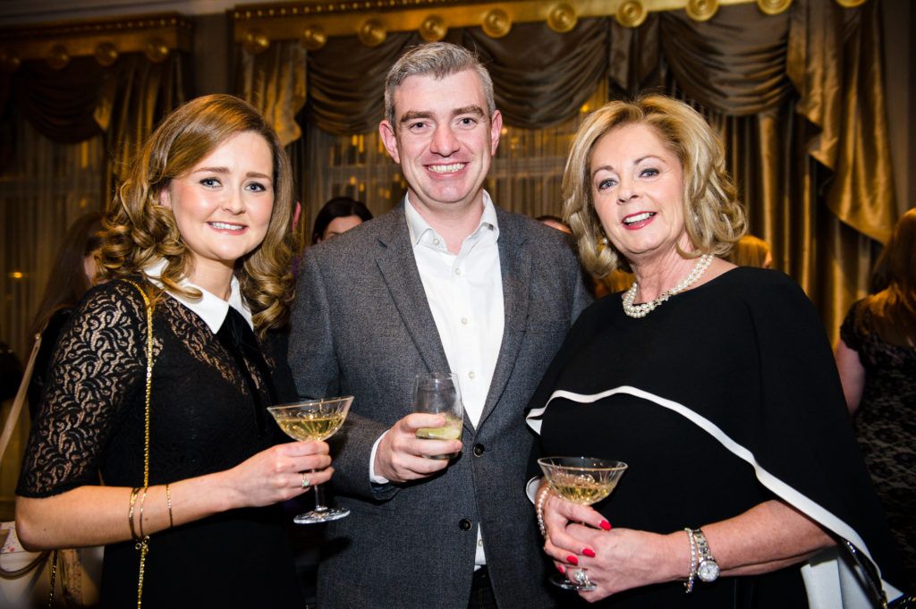 L-R Amy Duggan, Arthur McGauran and Colette Duggan at the Industry Launch of the Banking Hall at the Westin Dublin. This event celebrated the launch of The Banking Hall as a unique destination venue in Dublin city center. Photo by Deirdre Brennan