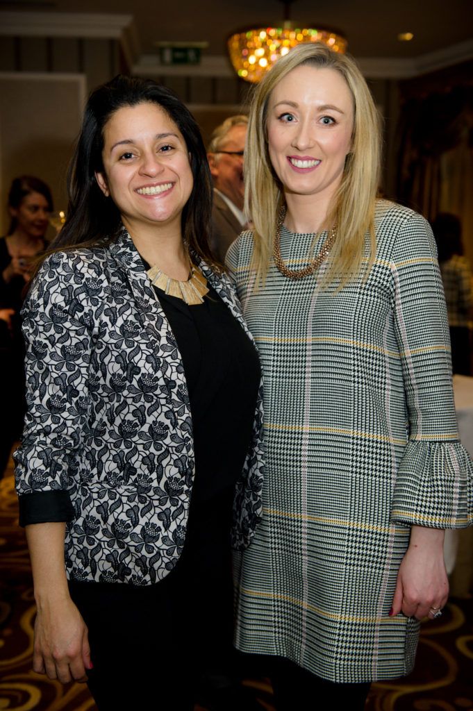 L-R Thays Marques and Nicole Quinn at the Industry Launch of the Banking Hall at the Westin Dublin. This event celebrated the launch of The Banking Hall as a unique destination venue in Dublin city center. Photo by Deirdre Brennan