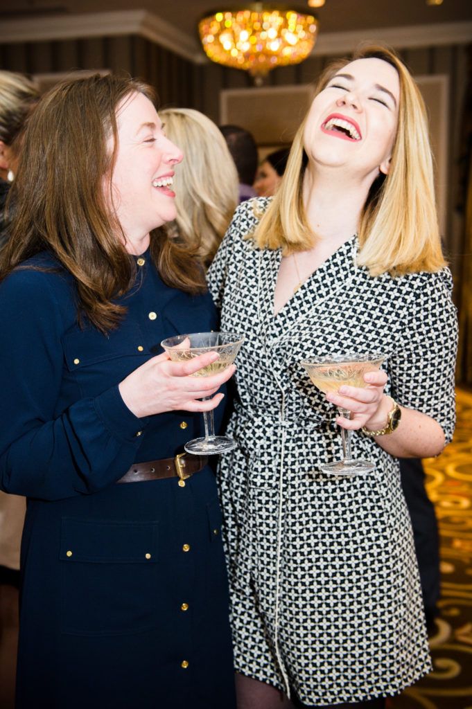 L-R Claire Courtney and Caoimhe Rice at the Industry Launch of the Banking Hall at the Westin Dublin. This event celebrated the launch of The Banking Hall as a unique destination venue in Dublin city center. Photo by Deirdre Brennan