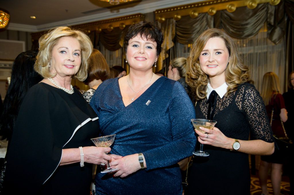 L-R Colette Duggan, Deirdre Moriarty and Amy Duggan at the Industry Launch of the Banking Hall at the Westin Dublin. This event celebrated the launch of The Banking Hall as a unique destination venue in Dublin city center. Photo by Deirdre Brennan