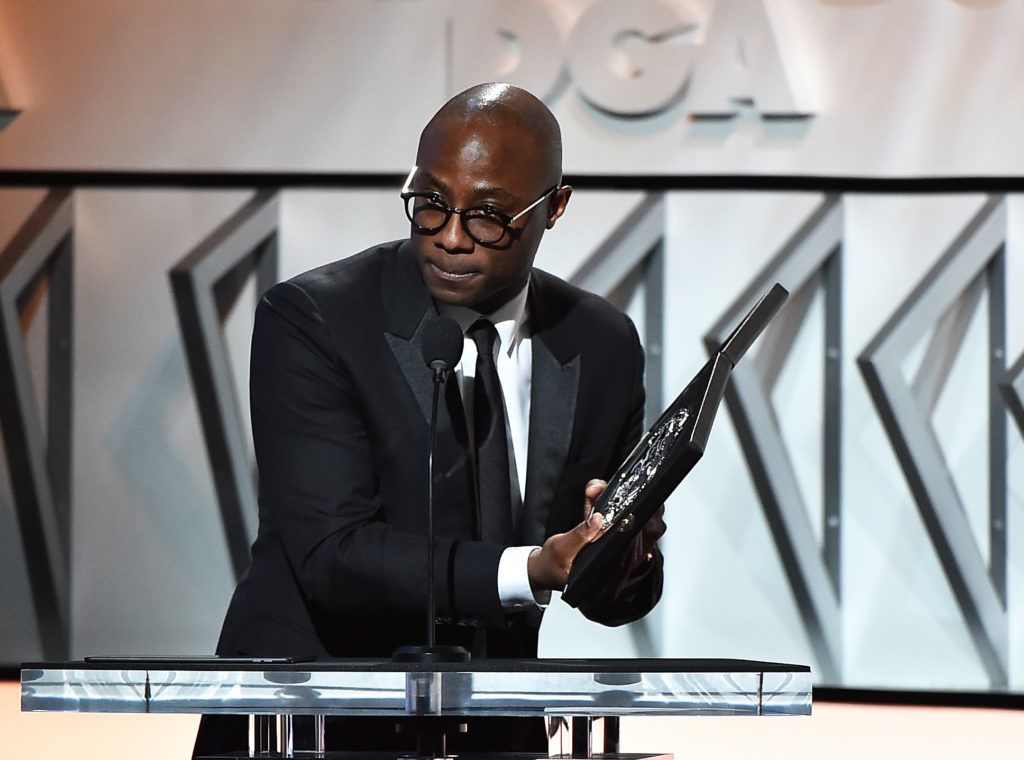 Director Barry Jenkins, accepts the Feature Film Nomination Plaque for Moonlight" onstage during the 69th Annual Directors Guild of America Awards at The Beverly Hilton Hotel on February 4, 2017 in Beverly Hills, California.  (Photo by Alberto E. Rodriguez/Getty Images for DGA)