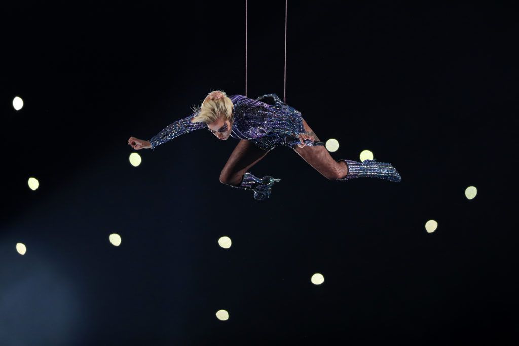 Lady Gaga performs during the Pepsi Zero Sugar Super Bowl 51 Halftime Show at NRG Stadium on February 5, 2017 in Houston, Texas.  (Photo by Tom Pennington/Getty Images)