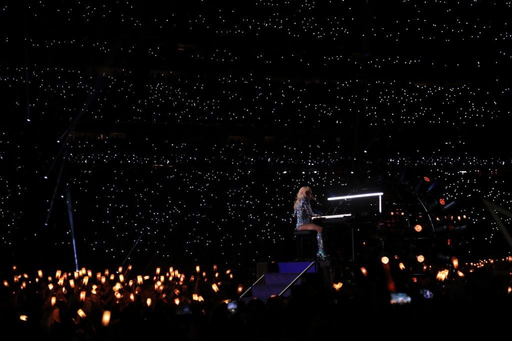 Lady Gaga performs during the Pepsi Zero Sugar Super Bowl 51 Halftime Show at NRG Stadium on February 5, 2017 in Houston, Texas.  (Photo by Mike Ehrmann/Getty Images)