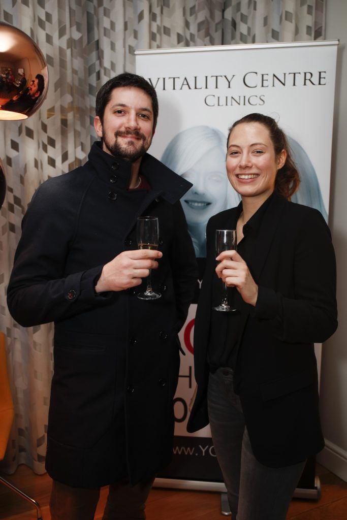 Pictured was Quentin Guivier and Natanais Burban at the launch of Vitality Centres new website www.younger.ie which focuses on a wide range of non surgical skin treatments. Picture Conor McCabe Photography.