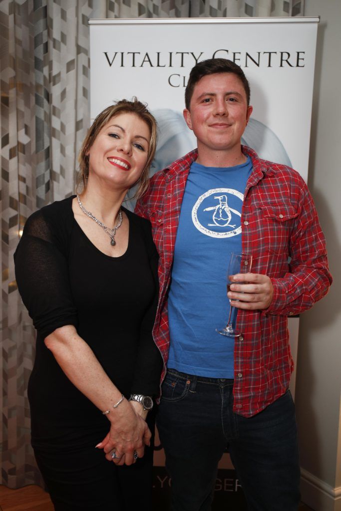 Pictured was Frances Flannery and Jack Farrell at the launch of Vitality Centres new website www.younger.ie which focuses on a wide range of non surgical skin treatments. Picture Conor McCabe Photography.