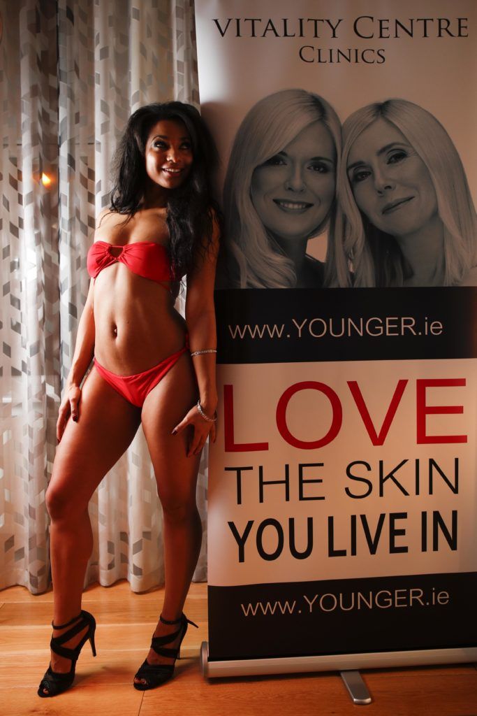 Pictured was Miss Bikini Ireland, Jeni Assandey at the launch of Vitality Centres new website www.younger.ie which focuses on a wide range of non surgical skin treatments. Picture Conor McCabe Photography.