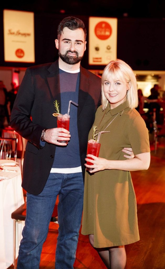 Eamonn Curry and Rebecca Brady pictured at the official launch of Dine in Dublin 2017, the capital's favourite food festival which returns from Monday, 27th February to Sunday, 5th March. Picture Andres Poveda