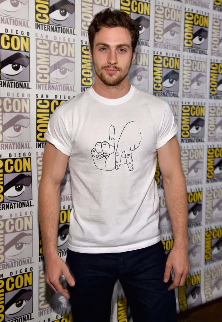Actor Aaron Taylor-Johnson attends Marvel's Hall H Press Line for "Ant-Man" and "Avengers: Age Of Ultron" during Comic-Con International 2014 at San Diego Convention Center on July 26, 2014 in San Diego, California.  (Photo by Alberto E. Rodriguez/Getty Images for Disney)