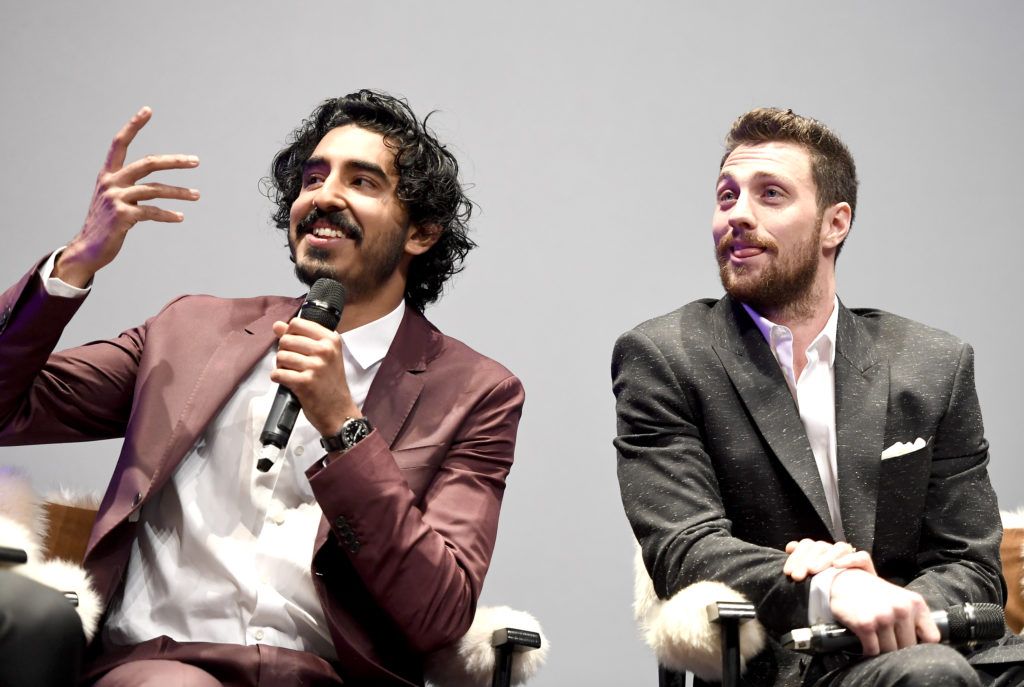 Actors Dev Patel and Aaron Taylor-Johnson speak onstage at the Virtuosos Award presented by UGG during the 32nd Santa Barbara International Film Festival at the Arlington Theatre on February 4, 2017 in Santa Barbara, California.  (Photo by Matt Winkelmeyer/Getty Images for SBIFF)