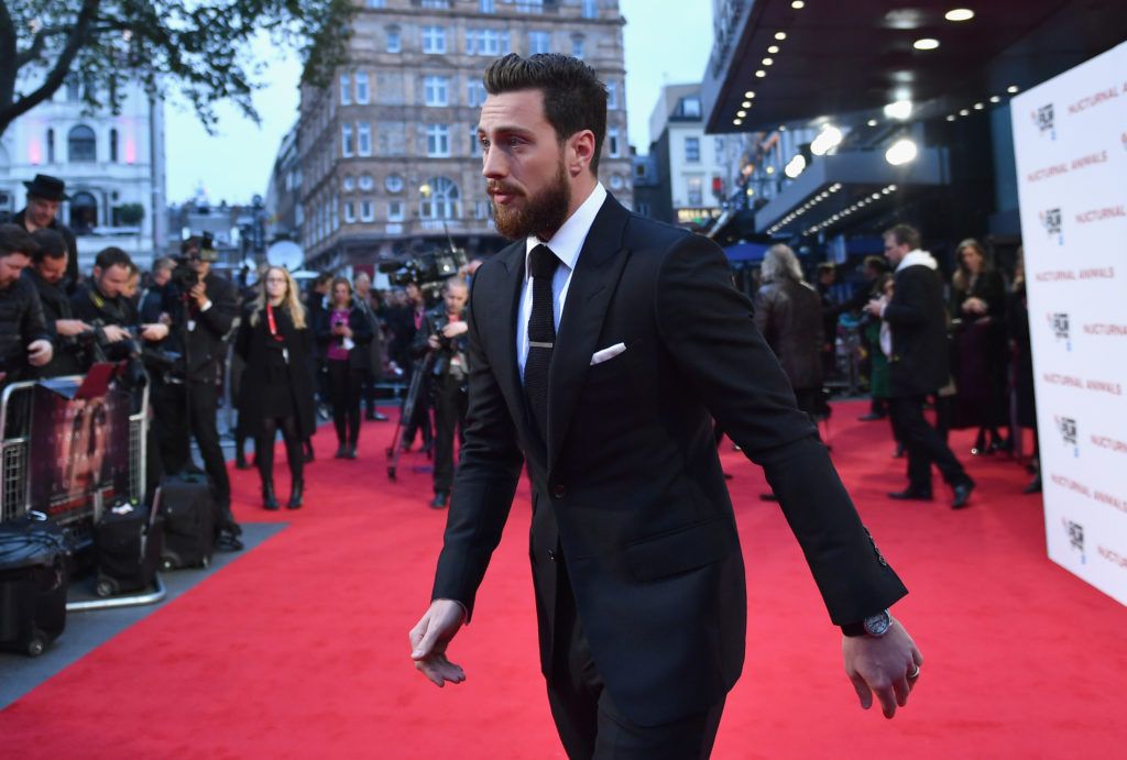 Aaron Taylor-Johnson attends the 'Nocturnal Animals' Headline Gala screening during the 60th BFI London Film Festival at Odeon Leicester Square on October 14, 2016 in London, England.  (Photo by Gareth Cattermole/Getty Images for BFI)