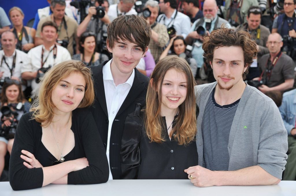 Actors, Imogen Poots , Aaron Johnson, Hannah Murray and Matthew Beard attend the 'Chatroom' Photocall at the Palais des Festivals during the 63rd Annual Cannes Film Festival on May 14, 2010 in Cannes, France.  (Photo by Pascal Le Segretain/Getty Images)