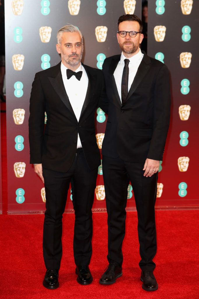 LONDON, ENGLAND - FEBRUARY 12:  Iain Canning (L) and guest attend the 70th EE British Academy Film Awards (BAFTA) at Royal Albert Hall on February 12, 2017 in London, England.  (Photo by Chris Jackson/Getty Images)