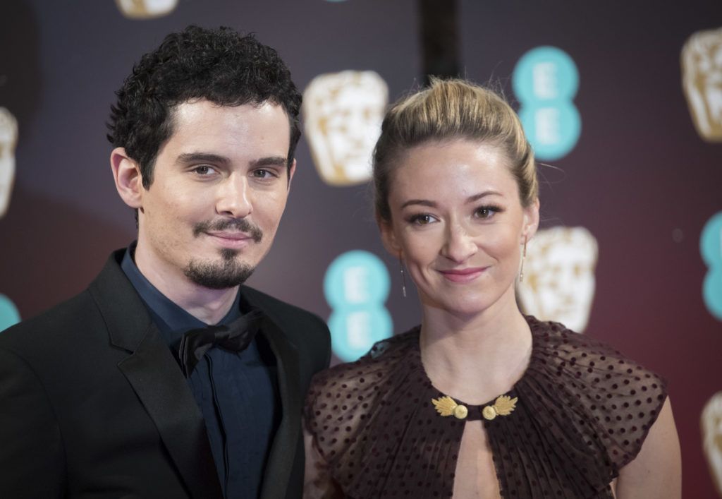 LONDON, ENGLAND - FEBRUARY 12: Damien Chazelle, Olivia Hamilton attend the 70th EE British Academy Film Awards (BAFTA) at Royal Albert Hall on February 12, 2017 in London, England.  (Photo by John Phillips/Getty Images)