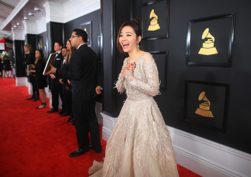 LOS ANGELES, CA - FEBRUARY 12:  Singer Jane Zhang attends The 59th GRAMMY Awards at STAPLES Center on February 12, 2017 in Los Angeles, California.  (Photo by Christopher Polk/Getty Images for NARAS)