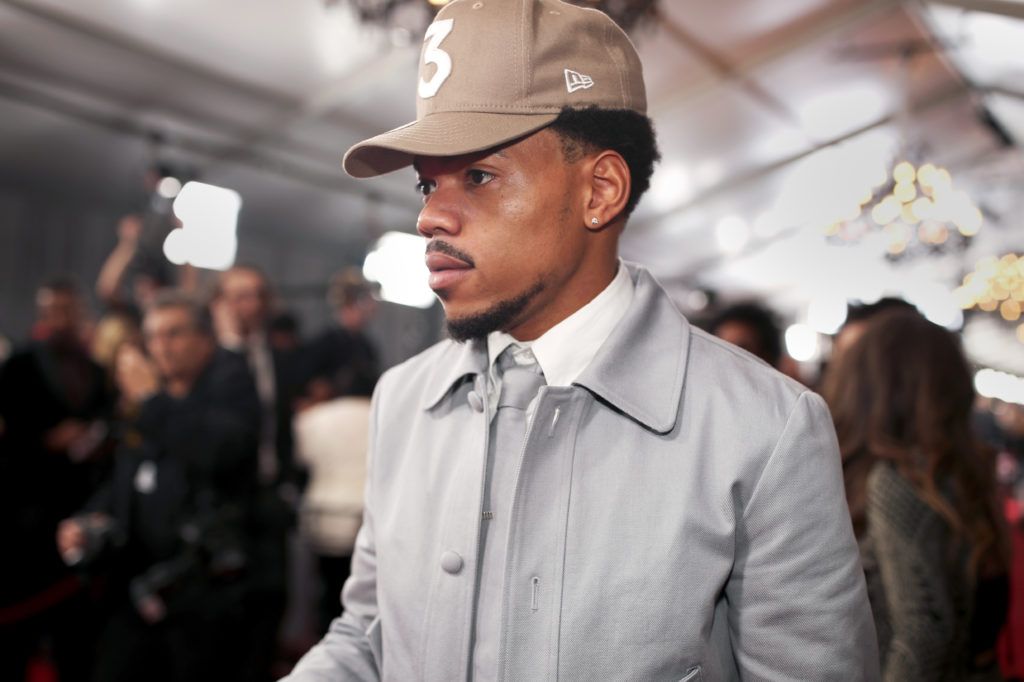 LOS ANGELES, CA - FEBRUARY 12: Rapper Chance The Rapper attends The 59th GRAMMY Awards at STAPLES Center on February 12, 2017 in Los Angeles, California.  (Photo by Christopher Polk/Getty Images for NARAS)