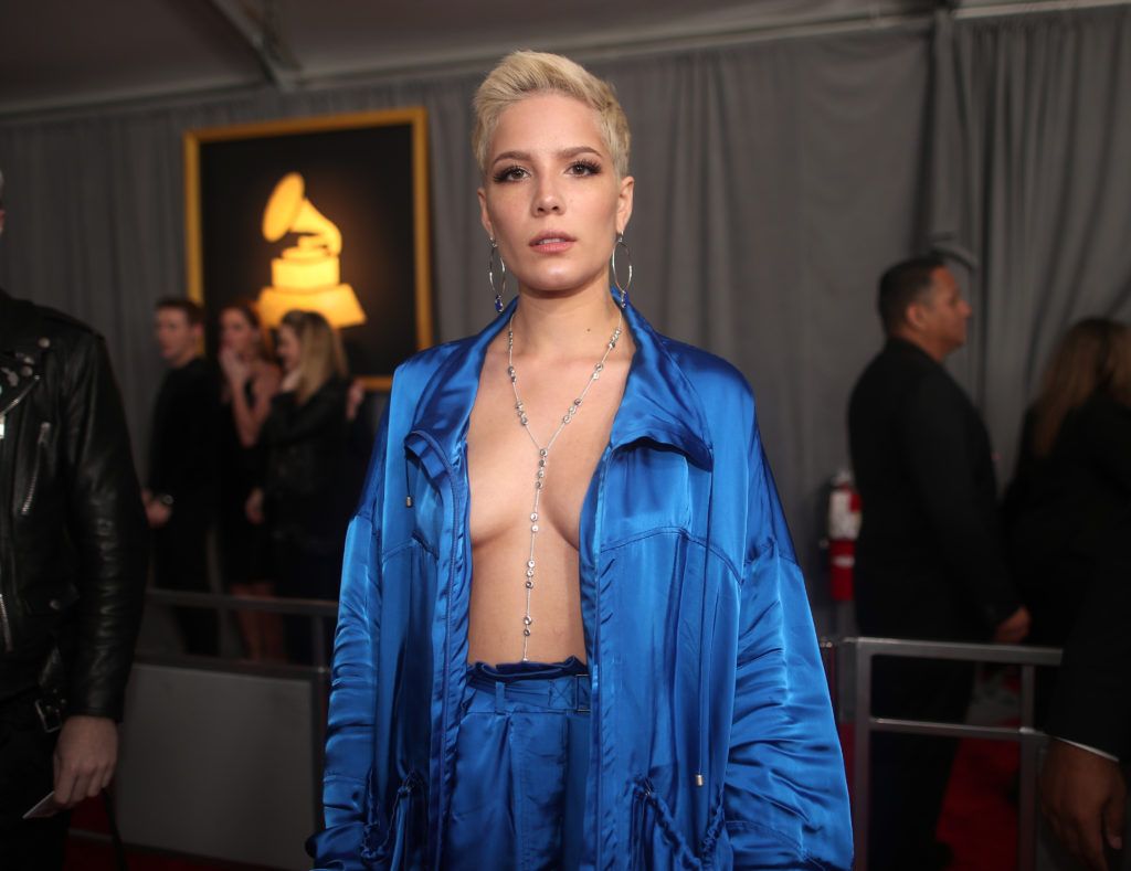 LOS ANGELES, CA - FEBRUARY 12:  Singer Halsey attends The 59th GRAMMY Awards at STAPLES Center on February 12, 2017 in Los Angeles, California.  (Photo by Christopher Polk/Getty Images for NARAS)