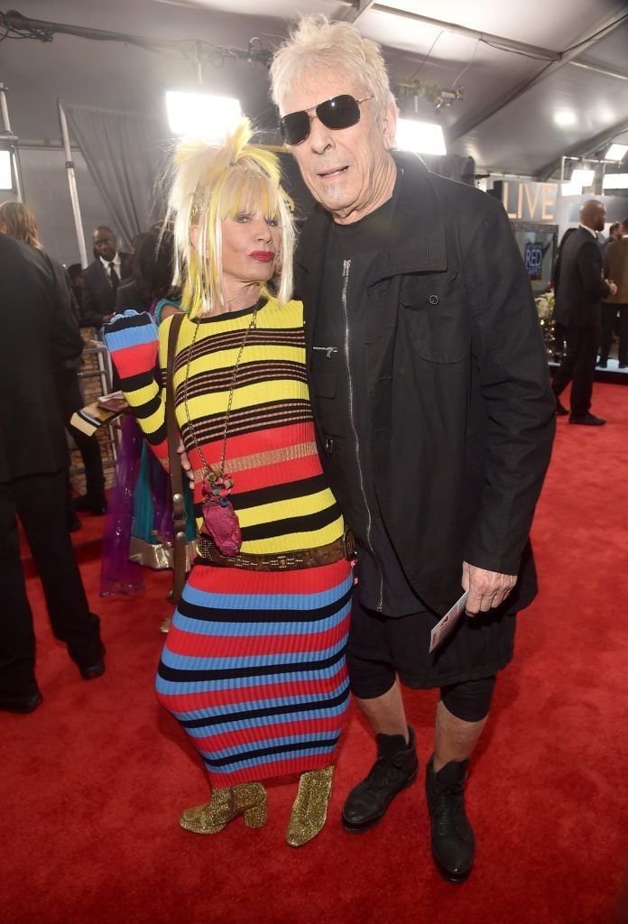 LOS ANGELES, CA - FEBRUARY 12: Designer Betsey Johnson and Brian Reynolds attend The 59th GRAMMY Awards at STAPLES Center on February 12, 2017 in Los Angeles, California.  (Photo by Alberto E. Rodriguez/Getty Images for NARAS)