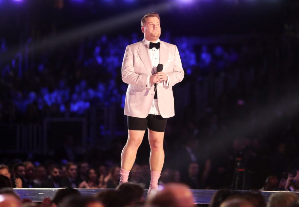 LOS ANGELES, CA - FEBRUARY 12: Host James Corden during The 59th GRAMMY Awards at STAPLES Center on February 12, 2017 in Los Angeles, California.  (Photo by Christopher Polk/Getty Images for NARAS)