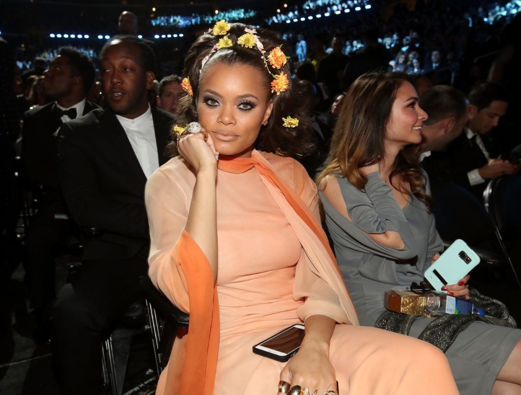 LOS ANGELES, CA - FEBRUARY 12: Recording artist Jill Scott during The 59th GRAMMY Awards at STAPLES Center on February 12, 2017 in Los Angeles, California.  (Photo by Christopher Polk/Getty Images for NARAS)