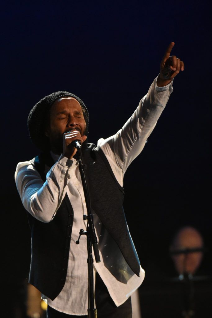 Reggae Singer Ziggy MArley performs onstage during the 59th Annual Grammy music Awards pre-telecast on February 12, 2017, in Los Angeles, California. (Photo VALERIE MACON/AFP/Getty Images)