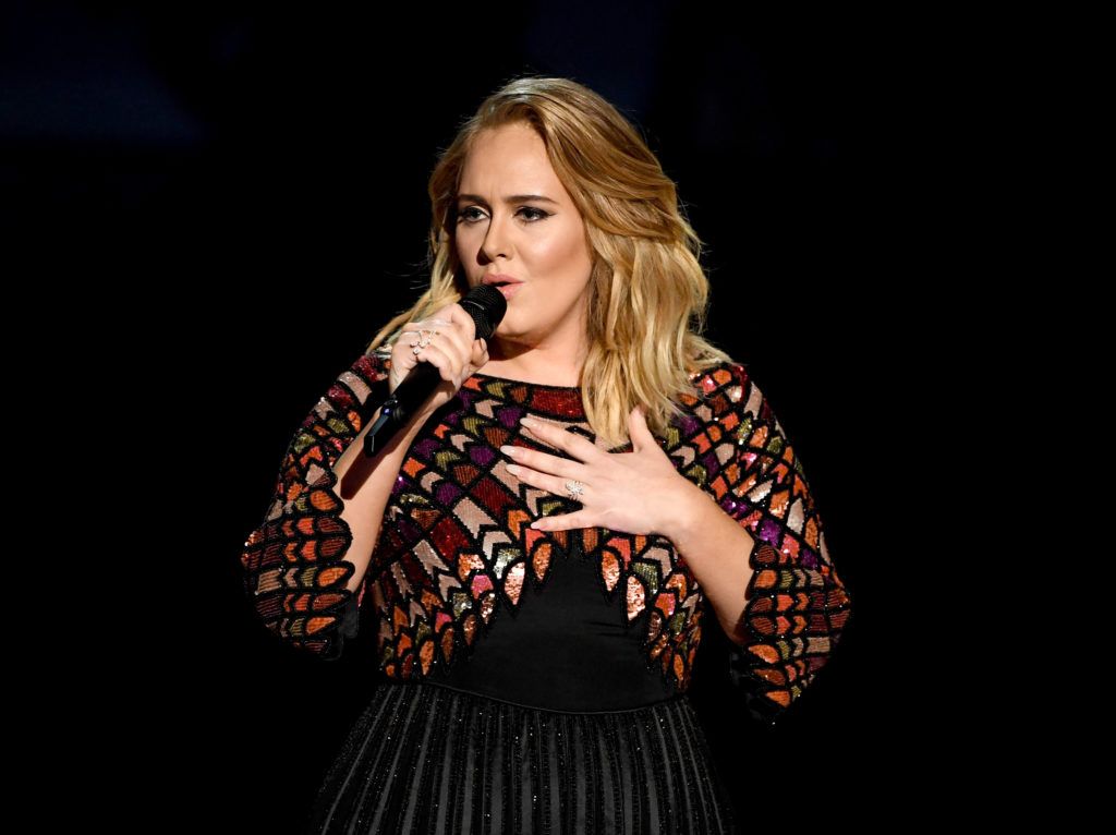 LOS ANGELES, CA - FEBRUARY 12:  Recording artist Adele performs onstage during The 59th GRAMMY Awards at STAPLES Center on February 12, 2017 in Los Angeles, California.  (Photo by Kevin Winter/Getty Images for NARAS)