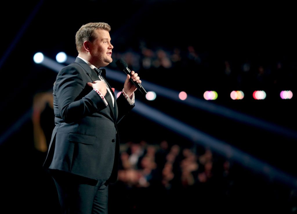 LOS ANGELES, CA - FEBRUARY 12:  TV personality James Corden during The 59th GRAMMY Awards at STAPLES Center on February 12, 2017 in Los Angeles, California.  (Photo by Christopher Polk/Getty Images for NARAS)