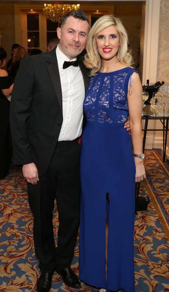 Mark and Sinead Quinn, pictured at the Nesta sponsored ISPCC Valentines Ball held in the Shelbourne Hotel. Pic. Robbie Reynolds