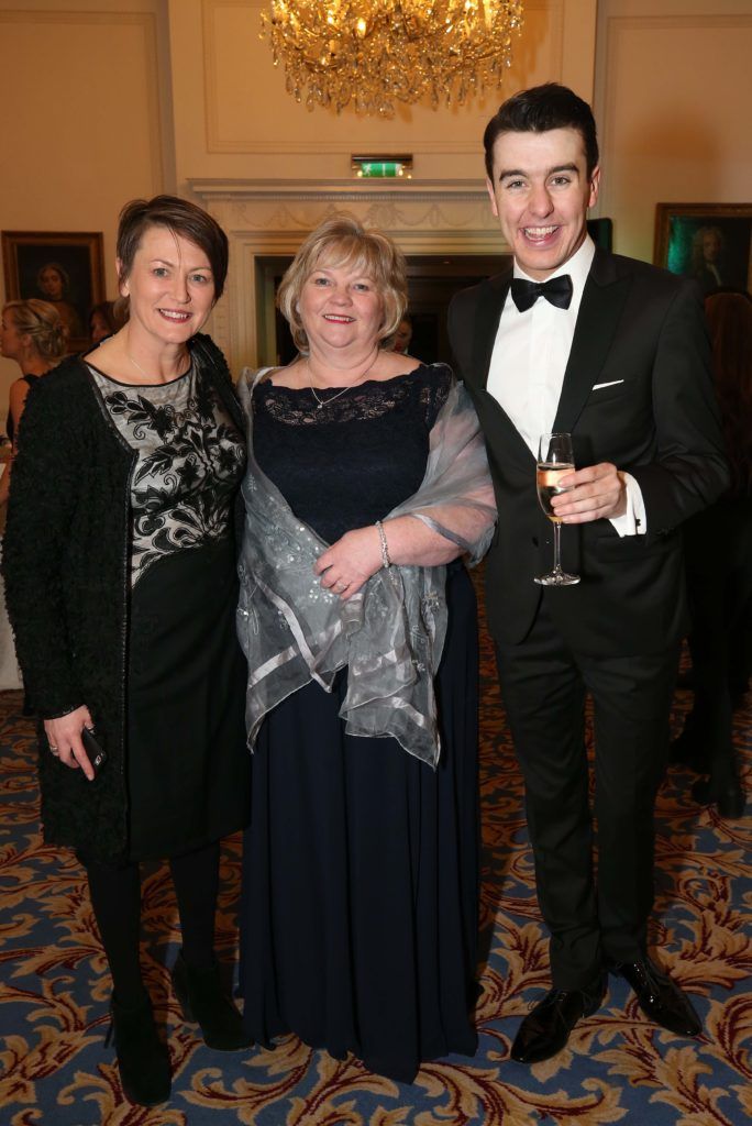 Gill Waters (left) with Gabrielle Geraghty and Al Porter, pictured at the Nesta sponsored ISPCC Valentines Ball held in the Shelbourne Hotel. Pic. Robbie Reynolds