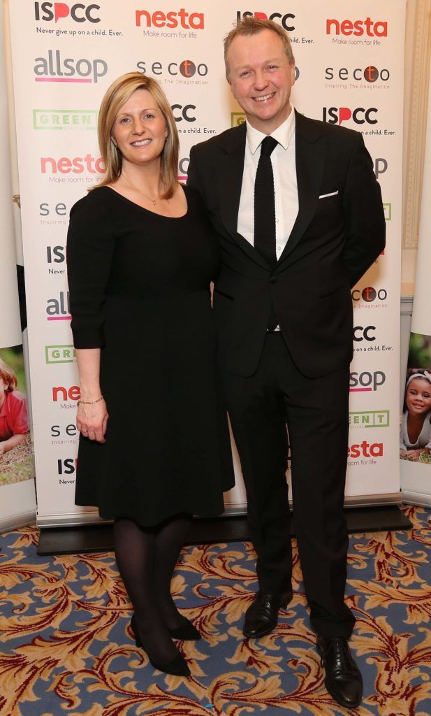 Grainia Long and Matt Cooper, pictured at the Nesta sponsored ISPCC Valentines Ball held in the Shelbourne Hotel. Pic. Robbie Reynolds