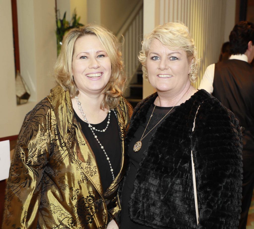 Mags Grimes and Deirdre Sullivan at the Teenline Charity lunch at L'Ecrivain hosted by Sallyanne and Derry Clarke-photo Kieran Harnett