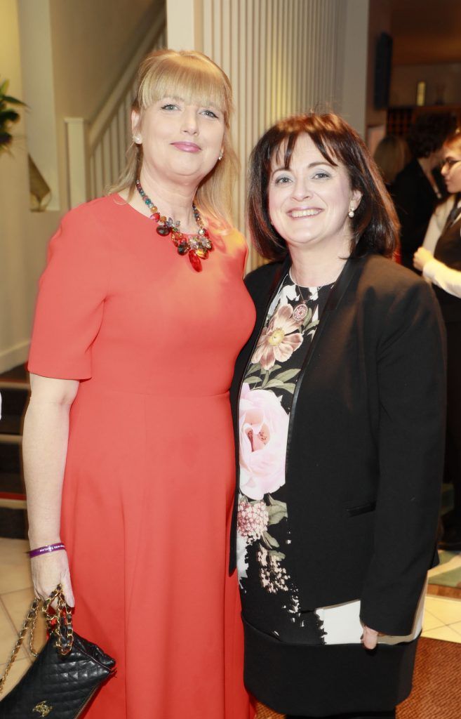 Assumpta O'Neill and Marie Cuddihy at the Teenline Charity lunch at L'Ecrivain hosted by Sallyanne and Derry Clarke-photo Kieran Harnett