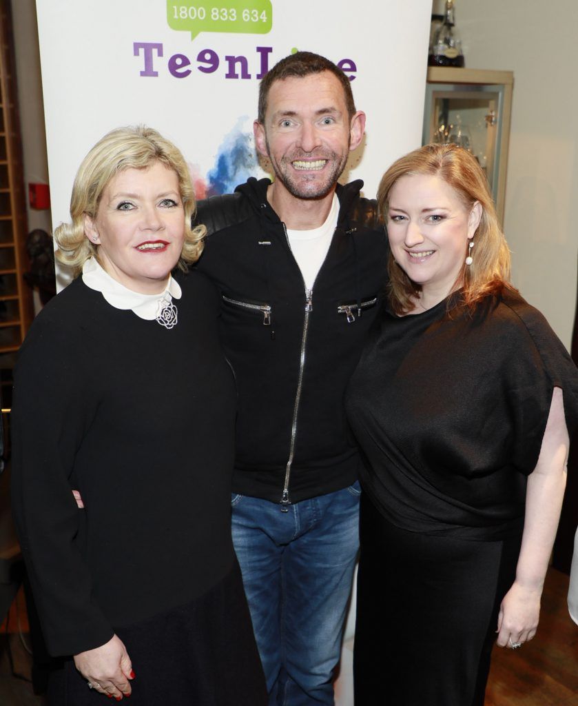 Rachel and Joseph Supple with Derbhaill McDonald at the Teenline Charity lunch at L'Ecrivain hosted by Sallyanne and Derry Clarke-photo Kieran Harnett