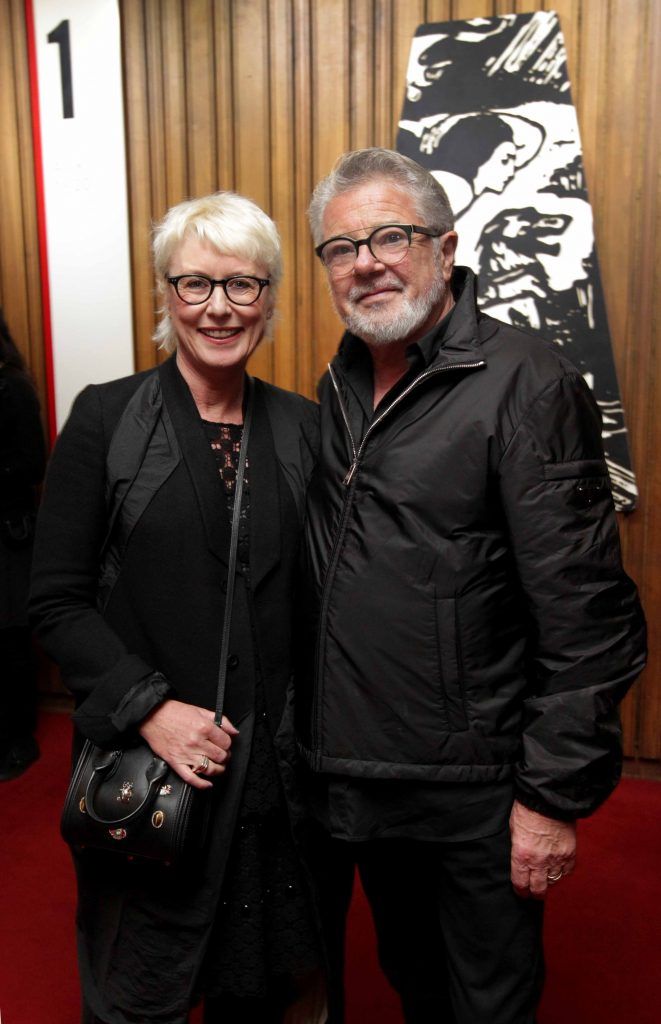 Moya Doherty and John McColgan pictured at the opening night of Arlington, written and directed by Enda Walsh and choreographed by Emma Martin, at the Abbey Theatre. Photo: Mark Stedman
