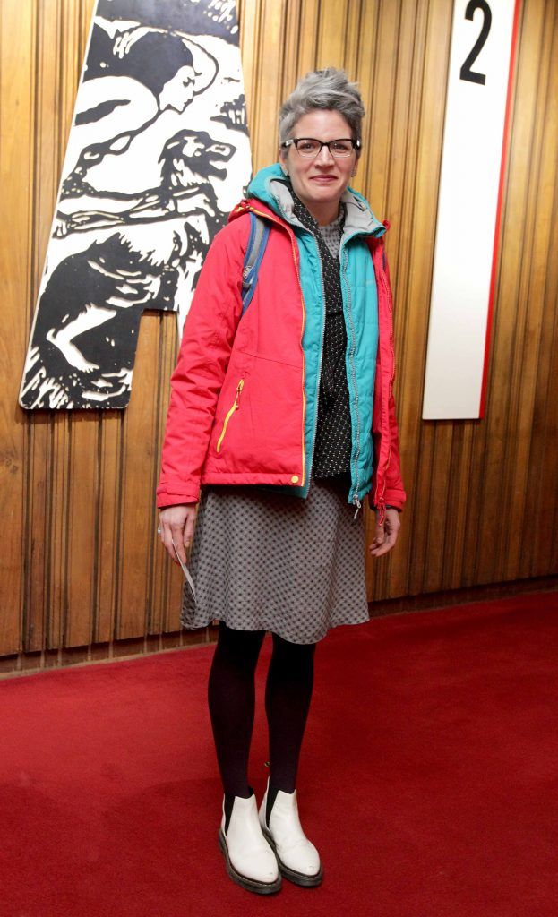 Donna Geraghty pictured at the opening night of Arlington, written and directed by Enda Walsh and choreographed by Emma Martin, at the Abbey Theatre. Photo: Mark Stedman