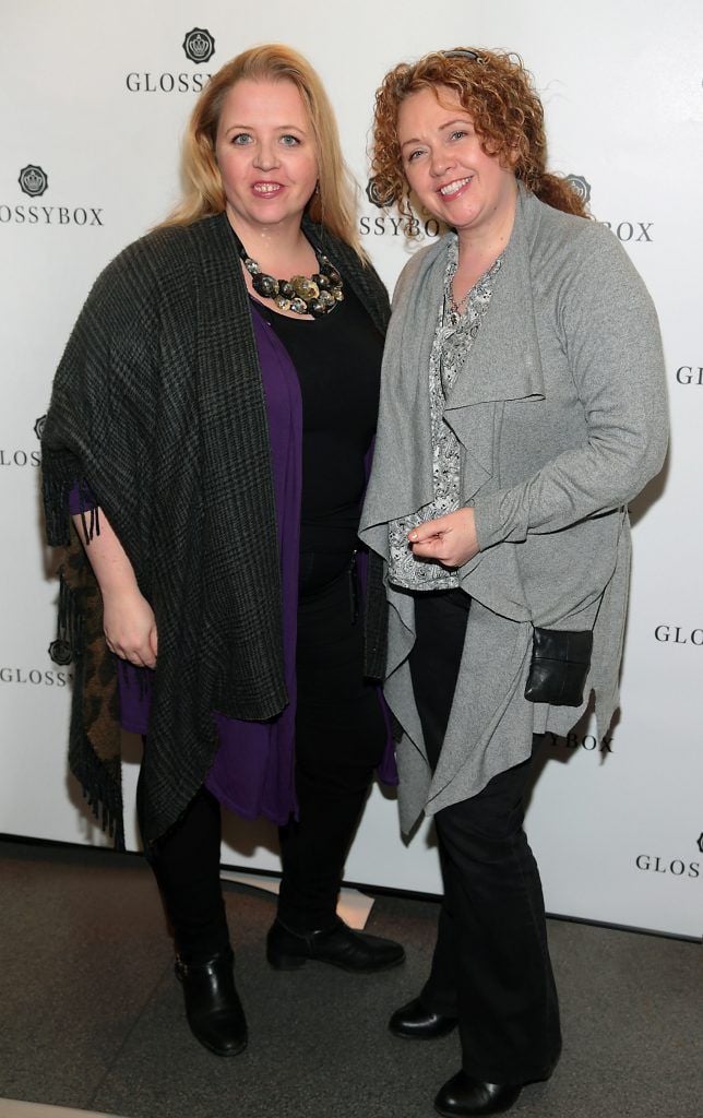 Sue Jordan and Lisa Moran pictured at the Glossybox Girls Night Out screening at Movie's at Dundrum to celebrate their February LOVE Box. Picture: Brian McEvoy
