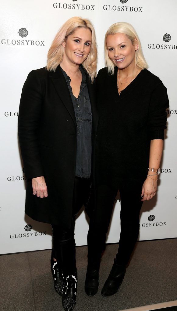 Michelle Field and Paula Callanpictured at the Glossybox Girls Night Out screening at Movie's at Dundrum to celebrate their February LOVE Box. Picture: Brian McEvoy