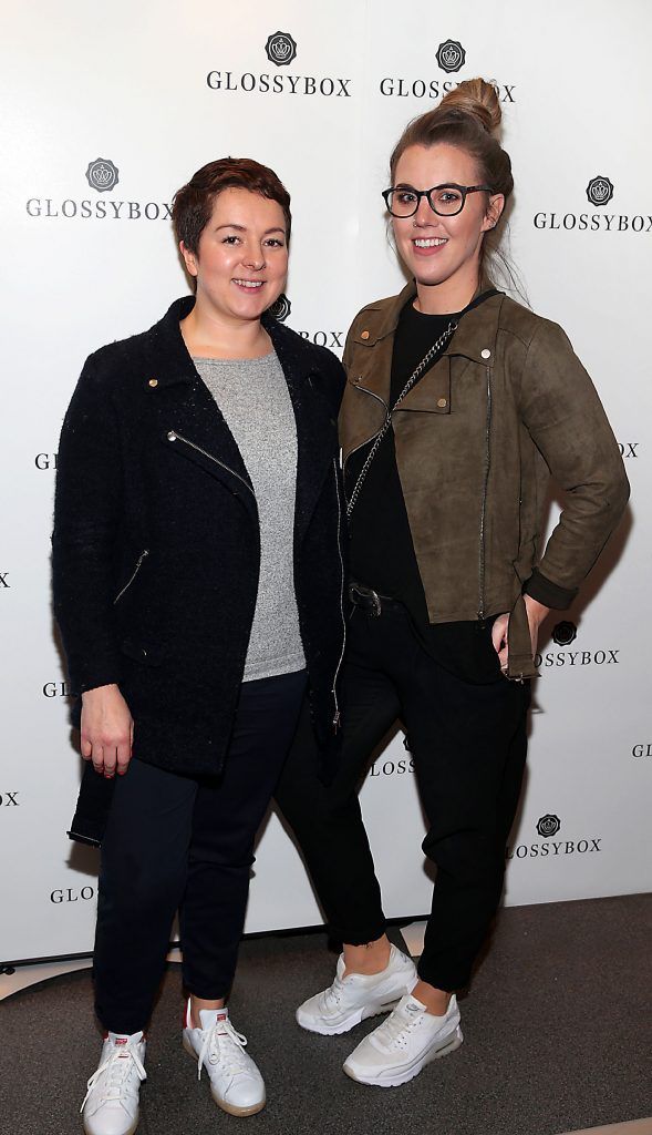 Rosemary Walsh and Sarah Hanrahan pictured at the Glossybox Girls Night Out screening at Movie's at Dundrum to celebrate their February LOVE Box. Picture: Brian McEvoy