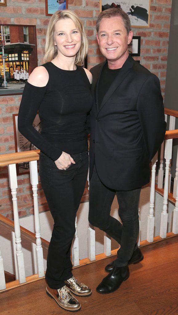 Pamela Flood and Stephen Kelly at the launch of Kiehl's Pure Vitality Skin Renewing Cream at the flagship Kiehl's Store, in Wicklow Street ,Dublin.
Picture Brian McEvoy
