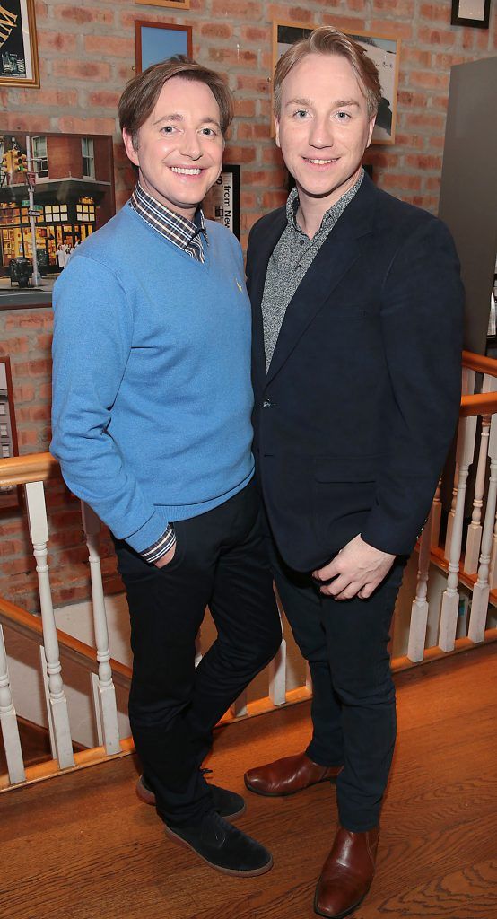 Norman Pratt and Shane Morgan at the launch of Kiehl's Pure Vitality Skin Renewing Cream at the flagship Kiehl's Store, in Wicklow Street ,Dublin.
Picture Brian McEvoy
