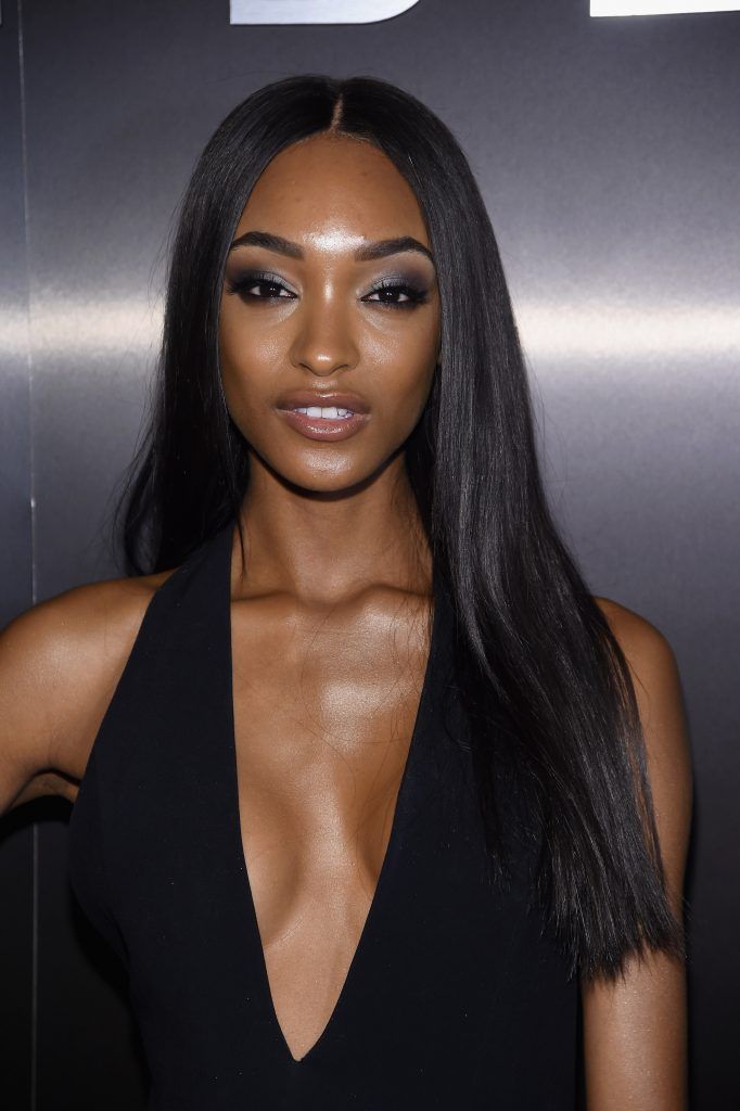 Model Jourdan Dunn attends Maybelline NYFW Welcome Party at PHD Terrace at Dream Midtown on February 12, 2017 in New York City.  (Photo by Jamie McCarthy/Getty Images for Maybelline)