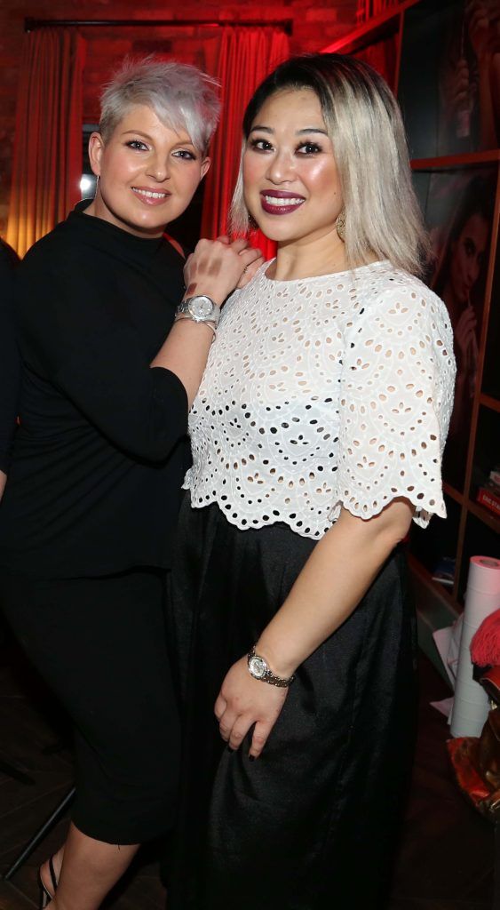 Timea Stoilova and Judy Wong, pictured at the Diet Coke 'Get the Gang Back Together' event, which took place Thursday 16th February at The Dean Hotel, Harcourt Street. Pic Robbie Reynolds