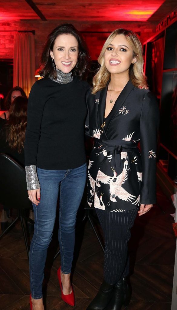 Maia Dunphy and Bonnie Ryan, pictured at the Diet Coke 'Get the Gang Back Together' event, which took place Thursday 16th February at The Dean Hotel, Harcourt Street. Pic Robbie Reynolds
