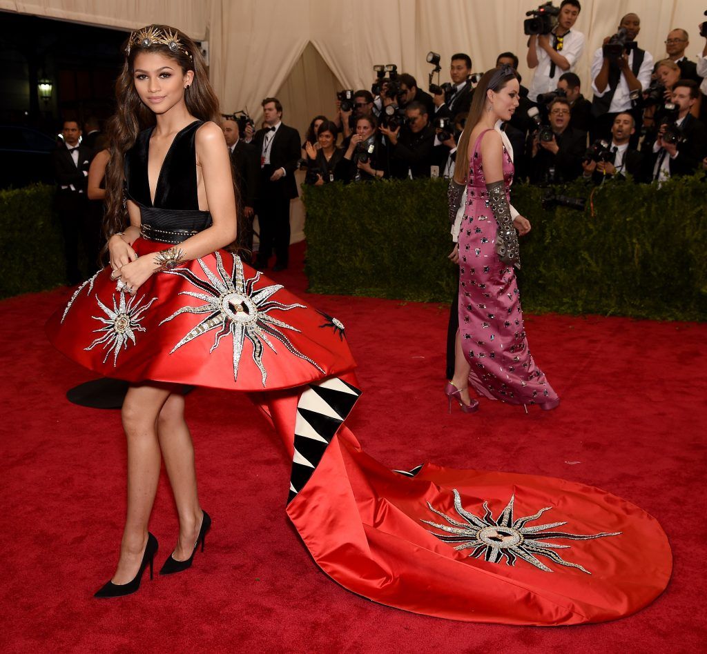 Zendaya attends the "China: Through The Looking Glass" Costume Institute Benefit Gala at the Metropolitan Museum of Art on May 4, 2015 in New York City.  (Photo by Dimitrios Kambouris/Getty Images)